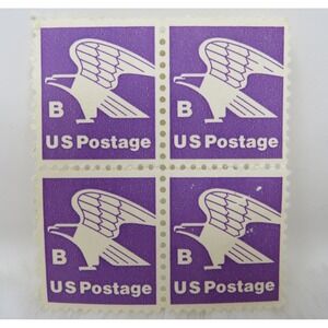 US - 1981 - (18 Cents) Purple Non-Denominated Eagle B Stamp 1820 4 Stamps